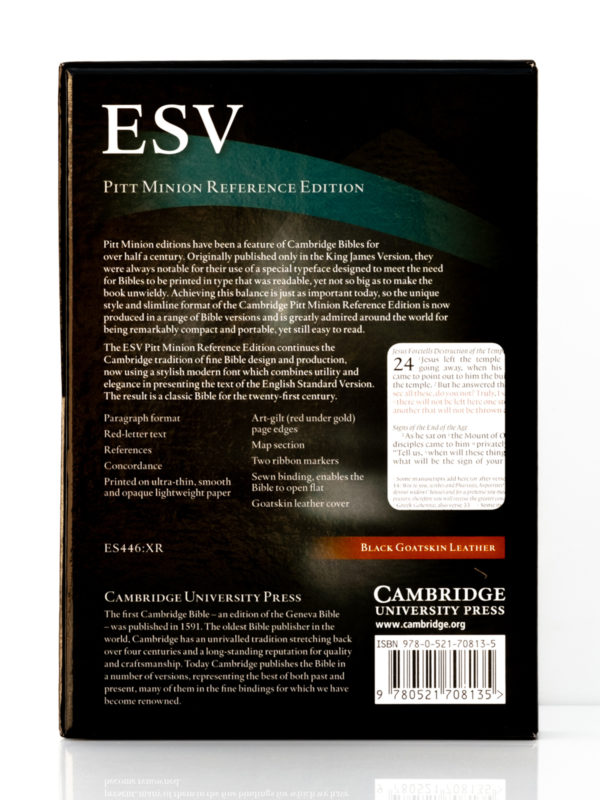 Cambridge ESV Pitt Minion Back Cover