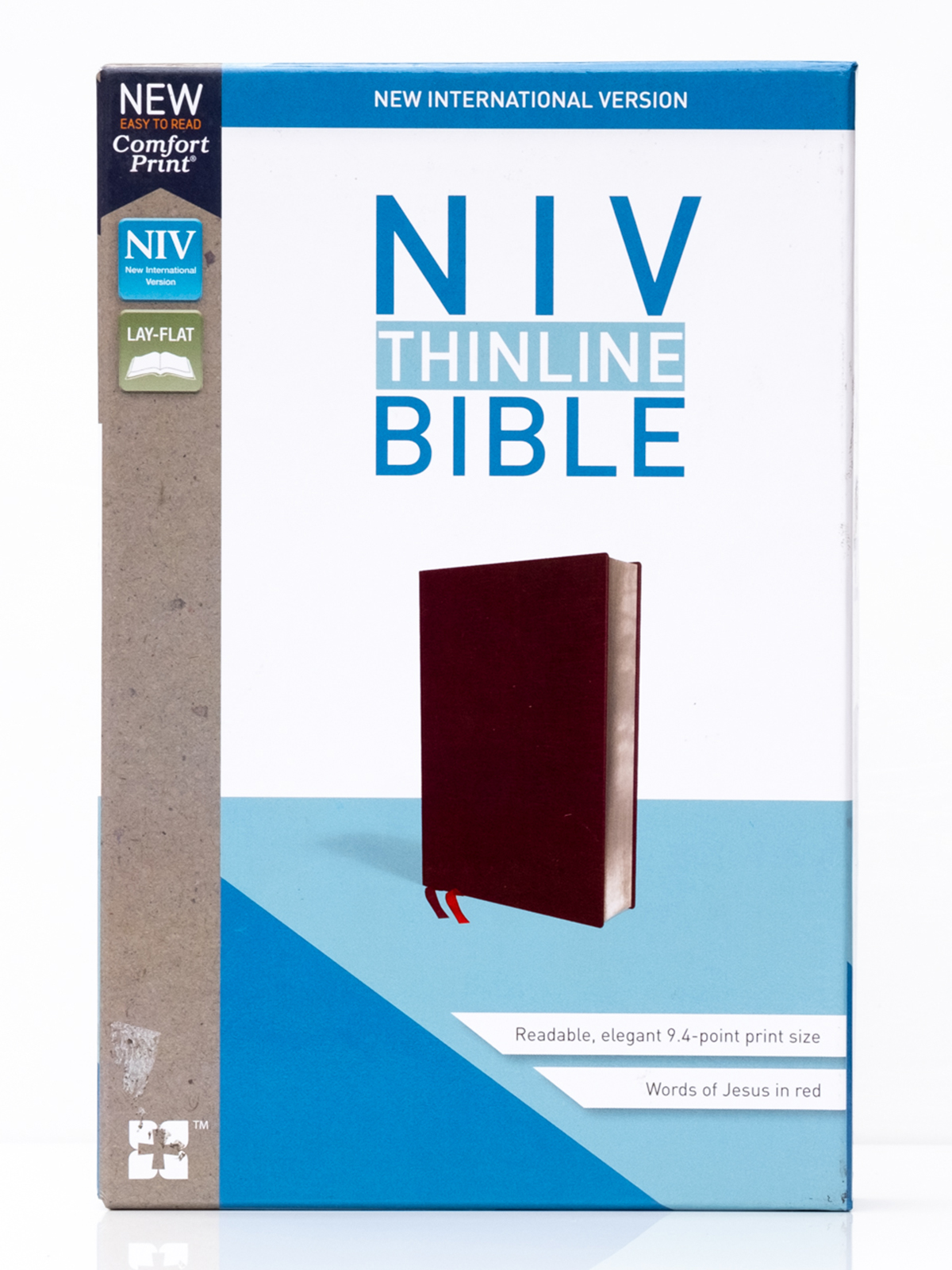 NIV Thinline Burgandy Front Cover